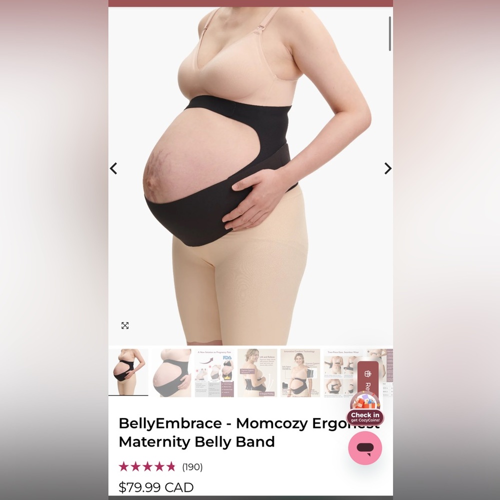 BellyEmbrace momcozy ergonomic maternity belly band